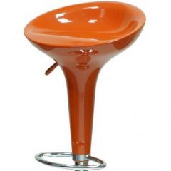 Барный стул Barneo N-100 Bomba оранжевый глянец в Миассе - miass.mebel24.online | фото 2
