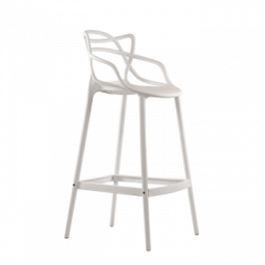 Барный стул Barneo N-235 Masters, белый, design Phillip Stark в Миассе - miass.mebel24.online | фото 1