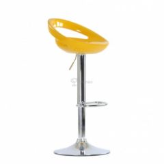 Барный стул Barneo N-6 Disco желтый глянец в Миассе - miass.mebel24.online | фото