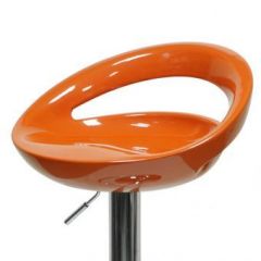 Барный стул Barneo N-6 Disco оранжевый глянец в Миассе - miass.mebel24.online | фото 2