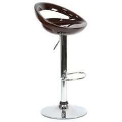 Барный стул Barneo N-6 Disco темно-коричневый глянец в Миассе - miass.mebel24.online | фото 1