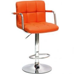 Барный стул Barneo N-69 Kruger Arm Оранжевый в Миассе - miass.mebel24.online | фото