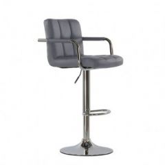 Барный стул Barneo N-69 Kruger Arm Серый в Миассе - miass.mebel24.online | фото