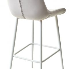 Барный стул ХОФМАН, цвет H-09 Светло-серый, велюр / белый каркас М-City в Миассе - miass.mebel24.online | фото 4