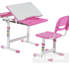 Комплект парта + стул трансформеры Cantare Pink в Миассе - miass.mebel24.online | фото 1