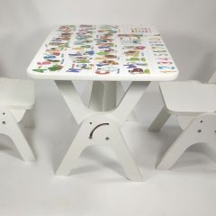 Детский растущий стол-парта и два стула Я САМ "Умка-Дуо" (Алфавит) в Миассе - miass.mebel24.online | фото 1