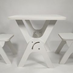 Детский растущий стол-парта и два стула Я САМ "Умка-Дуо" (Белый) в Миассе - miass.mebel24.online | фото