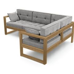 Диван угловой Д-4 Правый (Серебристо-серый/Холодный серый) в Миассе - miass.mebel24.online | фото 2