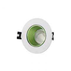 DK3061-WH+GR Встраиваемый светильник, IP 20, 10 Вт, GU5.3, LED, белый/зеленый, пластик в Миассе - miass.mebel24.online | фото