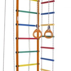 ДСК Атлант оранжевый радуга: турник, кольца, канат, трапеция, веревочная лестница в Миассе - miass.mebel24.online | фото 1
