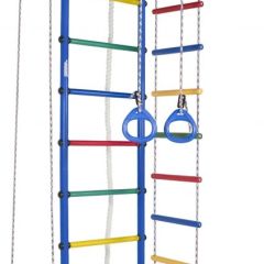 ДСК Атлант цв.синий радуга: турник, кольца, канат, трапеция, веревочная лестница в Миассе - miass.mebel24.online | фото 1