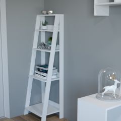 Этажерка лофт (белый) в Миассе - miass.mebel24.online | фото 2