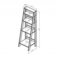 Этажерка лофт (белый) в Миассе - miass.mebel24.online | фото 3