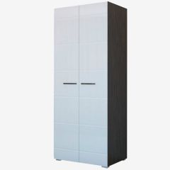 Фиеста №2 Шкаф со штангой (Венге/Белый глянец) в Миассе - miass.mebel24.online | фото
