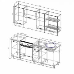 Кухонный гарнитур Жемчуг 2000 (Стол. 26мм) в Миассе - miass.mebel24.online | фото 2