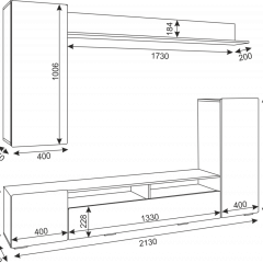 Гостиная Альфа (Белый/Белый глянец) в Миассе - miass.mebel24.online | фото 4