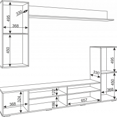 Гостиная Альфа (Белый/Белый глянец) в Миассе - miass.mebel24.online | фото 5