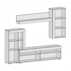 Гостиная Майами (Дуб Сонома) в Миассе - miass.mebel24.online | фото 2