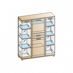 Гостиная Мелисса Композиция 6 (Гикори Джексон светлый) в Миассе - miass.mebel24.online | фото 2