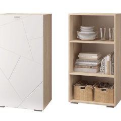 Гостиная Скайлайн (модульная) Дуб сонома/белый в Миассе - miass.mebel24.online | фото 8