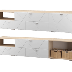 Гостиная Скайлайн (модульная) Дуб сонома/белый в Миассе - miass.mebel24.online | фото 11