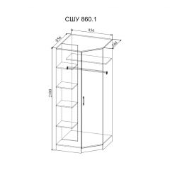 СОФИ Гостиная (модульная) дуб сонома/белый глянец в Миассе - miass.mebel24.online | фото 25