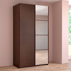 ИННЭС-5 Шкаф-купе 2-х дв. 1400 (1дв. Ф1 - венге, 1дв. Ф2 - зеркало) в Миассе - miass.mebel24.online | фото