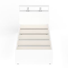 Камелия Кровать 0900, цвет белый, ШхГхВ 93,5х217х78,2 см., сп.м. 900х2000 мм., без матраса, основание есть в Миассе - miass.mebel24.online | фото 5