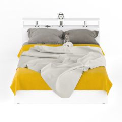 Камелия Кровать 1600, цвет белый, ШхГхВ 163,5х217х78,2 см., сп.м. 1600х2000 мм., без матраса, основание есть в Миассе - miass.mebel24.online | фото