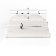 Камелия Кровать 1800, цвет белый, ШхГхВ 183,5х217х78,2 см., сп.м. 1800х2000 мм., без матраса, основание есть в Миассе - miass.mebel24.online | фото 2