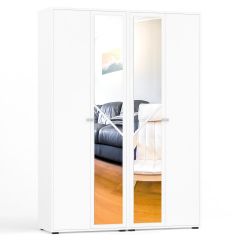 Камелия Шкаф 4-х створчатый, цвет белый, ШхГхВ 160х48х220 см., универсальная сборка, можно использовать как два отдельных шкафа в Миассе - miass.mebel24.online | фото