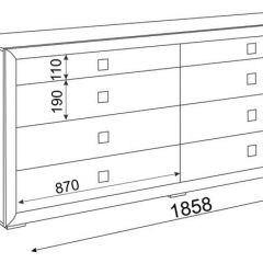 Комод большой Глэдис М27 (ЯШС/Белый) в Миассе - miass.mebel24.online | фото 2