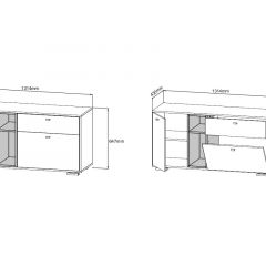 ЛАНС Комод К101 (дуб бунратти/белый) в Миассе - miass.mebel24.online | фото 2