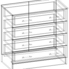 СОФИЯ Комод К800 (венге/дуб белфорт) в Миассе - miass.mebel24.online | фото 3