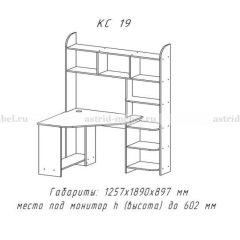 Компьютерный стол №19 (Анкор темный) в Миассе - miass.mebel24.online | фото 3