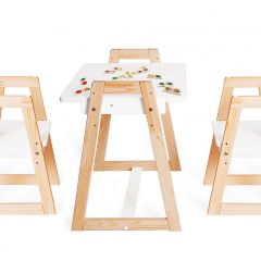 Комплект детской мебели стол и  два стула Я САМ "Лофт-Дуо" (Белый) в Миассе - miass.mebel24.online | фото 1