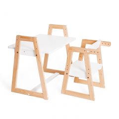 Комплект детской мебели стол и  два стула Я САМ "Лофт-Дуо" (Белый) в Миассе - miass.mebel24.online | фото 7