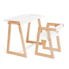 Комплект детской мебели стол и  два стула Я САМ "Лофт-Дуо" (Белый) в Миассе - miass.mebel24.online | фото 8