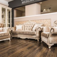 Комплект мягкой мебели Патрисия (серый глянец) в Миассе - miass.mebel24.online | фото