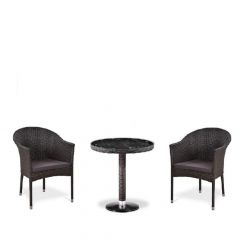 Комплект плетеной мебели T601/Y350A-W53 Brown (2+1) в Миассе - miass.mebel24.online | фото
