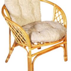 Кресло Багама, подушки светлые обычные шенил (Мёд) в Миассе - miass.mebel24.online | фото