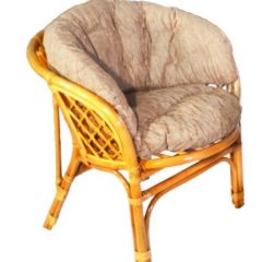 Кресло Багама, подушки светлые полные шенил (Мёд) в Миассе - miass.mebel24.online | фото