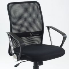Кресло Barneo K-147 для персонала (черная ткань и сетка) в Миассе - miass.mebel24.online | фото 6