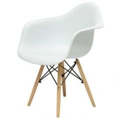 Кресло Barneo N-14 WoodMold белый в Миассе - miass.mebel24.online | фото 1