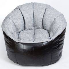 Кресло бескаркасное Релакс Люкс (Серый/Черный) в Миассе - miass.mebel24.online | фото 1