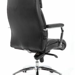 Кресло BRABIX PREMIUM "Phaeton EX-502" (кожа с компаньоном, хром, черное) 530882 в Миассе - miass.mebel24.online | фото 4