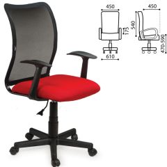 Кресло BRABIX "Spring MG-307" (красное/черное TW) 531405 в Миассе - miass.mebel24.online | фото 2