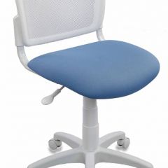 Кресло детское Бюрократ CH-W296NX/26-24 белый TW-15 голубой 26-24 в Миассе - miass.mebel24.online | фото