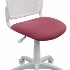 Кресло детское Бюрократ CH-W296NX/26-31 белый TW-15 розовый 26-31 в Миассе - miass.mebel24.online | фото 1