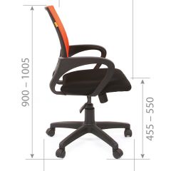 Кресло для оператора CHAIRMAN 696 black (ткань TW-11/сетка TW-04) в Миассе - miass.mebel24.online | фото 5